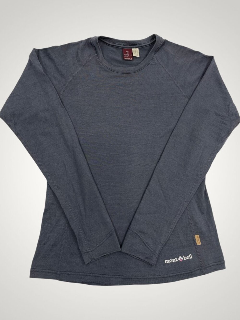 Montbell Merino Wool Long Sleeve Base Layer Thermal Sweater Top Gray Women's M
